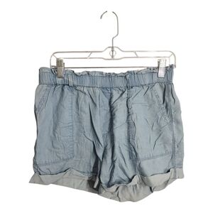 Aerie Elastic Waist Pull On Chambray Lyocell Beach Vacation Resortwear‎ Short M